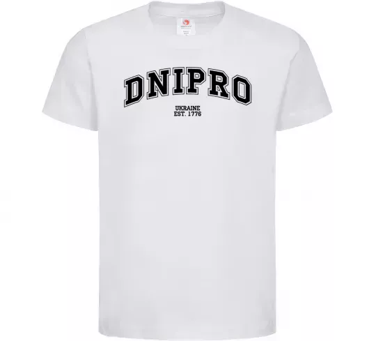 Дитяча футболка Dnipro est Білий фото