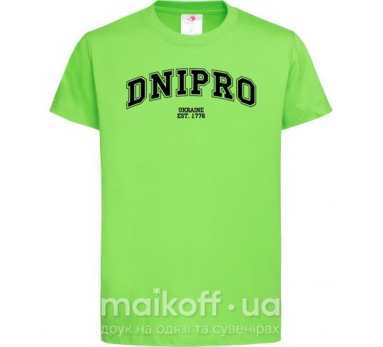 Дитяча футболка Dnipro est Лаймовий фото