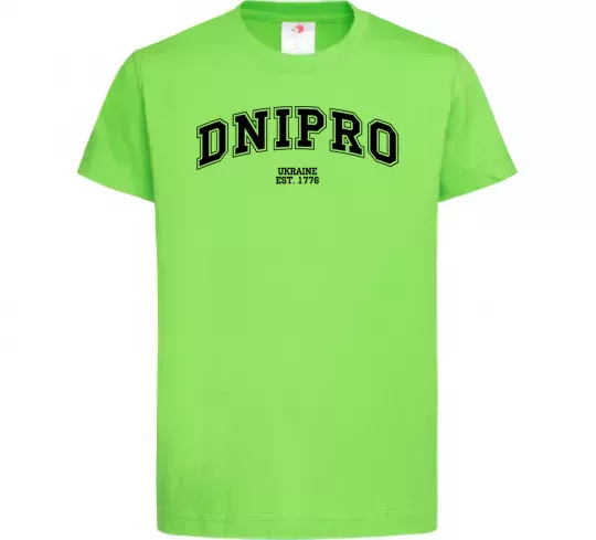 Дитяча футболка Dnipro est Лаймовий фото