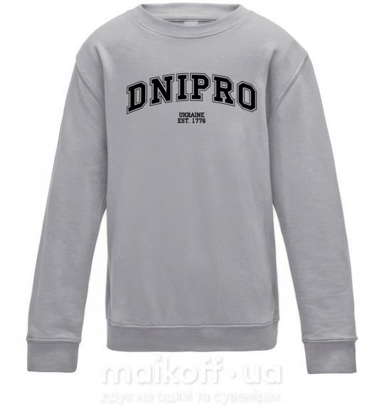 Детский Свитшот Dnipro est Серый меланж фото