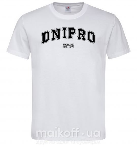 Чоловіча футболка Dnipro est Білий фото
