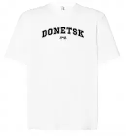 Футболка Оверсайз Donetsk Ukraine Білий фото