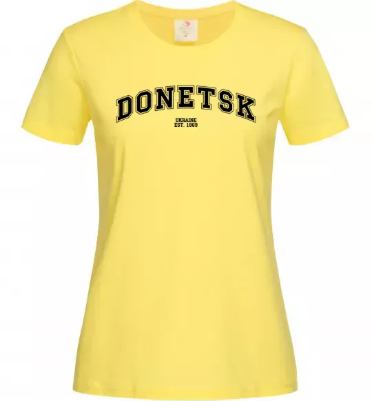 Женская футболка Donetsk est Лимонный фото