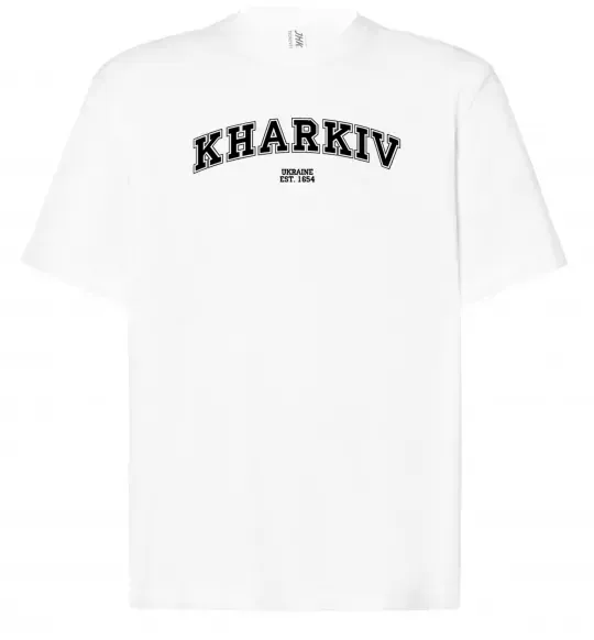Футболка Оверсайз Kharkiv est Білий фото