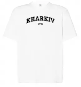 Футболка Оверсайз Харків райони Білий фото
