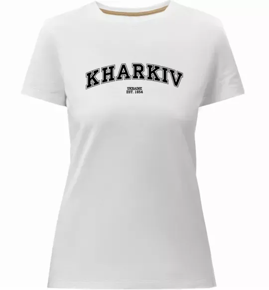 Женская премиум футболка Kharkiv est Белый фото