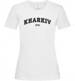Жіноча футболка Харків райони Білий фото