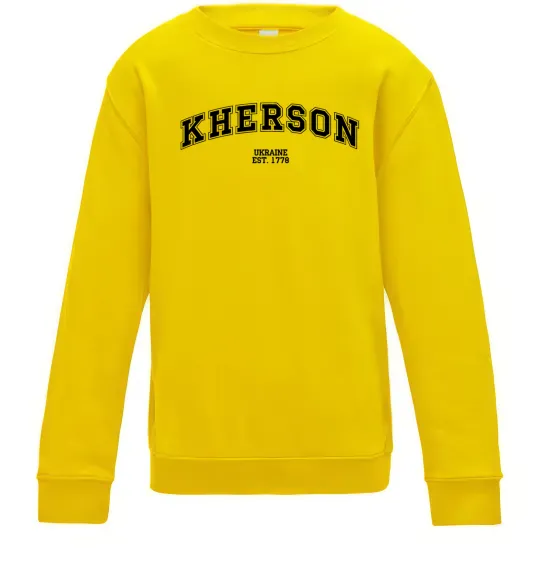 Детский Свитшот Kherson est Солнечно желтый фото