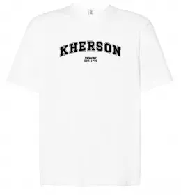 Футболка Оверсайз Kherson Ukraine Белый фото