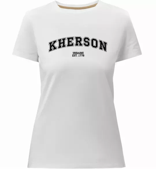 Женская премиум футболка Kherson est Белый фото