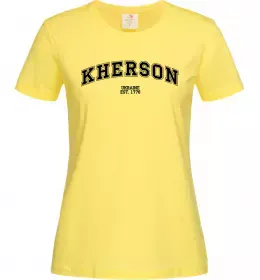 Жіноча футболка Kherson Ukraine Лимонний фото