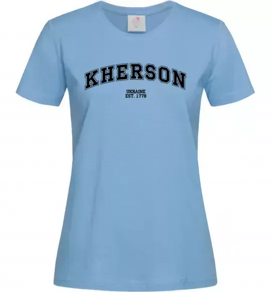 Женская футболка Kherson est Голубой фото
