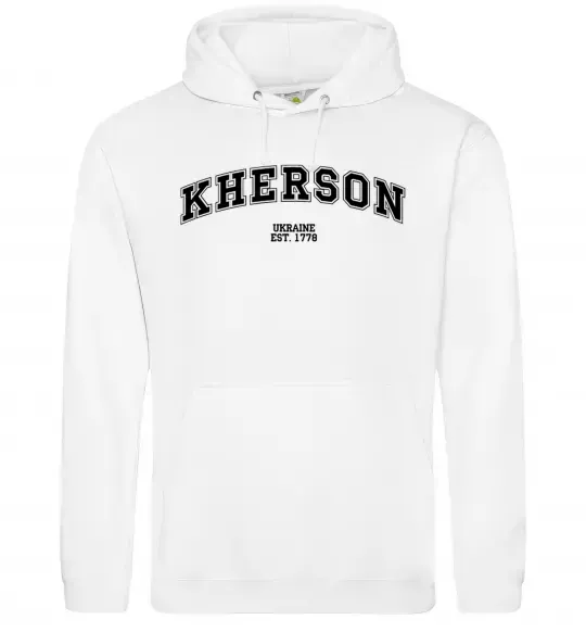 Мужская толстовка (худи) Kherson est Белый фото