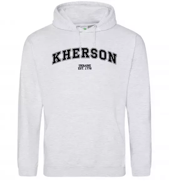 Женская толстовка (худи) Kherson est Серый меланж фото