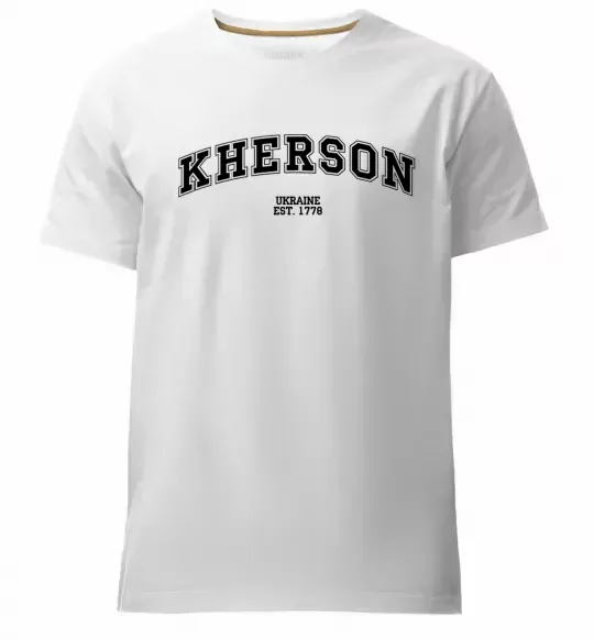 Мужская премиум футболка Kherson est Белый фото