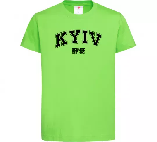 Дитяча футболка Kyiv est Лаймовий фото