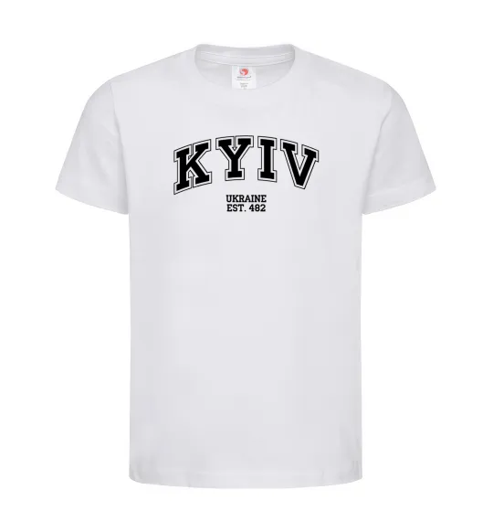 Детская футболка Kyiv est Белый фото