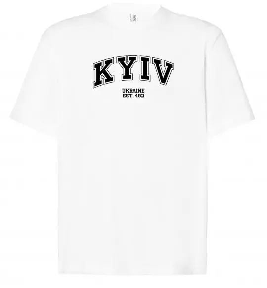 Футболка Оверсайз Kyiv est Белый фото