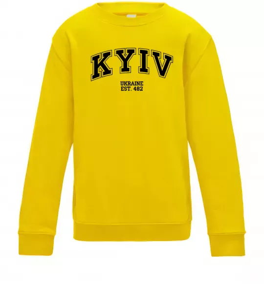 Детский Свитшот Kyiv est Солнечно желтый фото