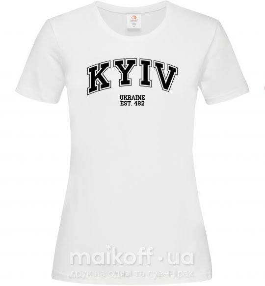 Женская футболка Kyiv est Белый фото