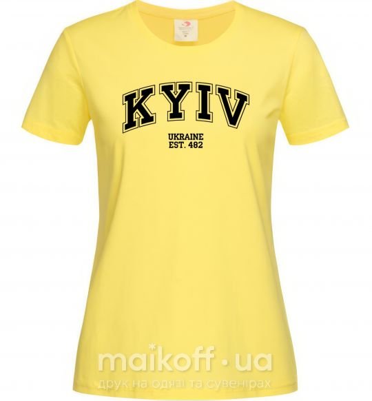 Женская футболка Kyiv est Лимонный фото