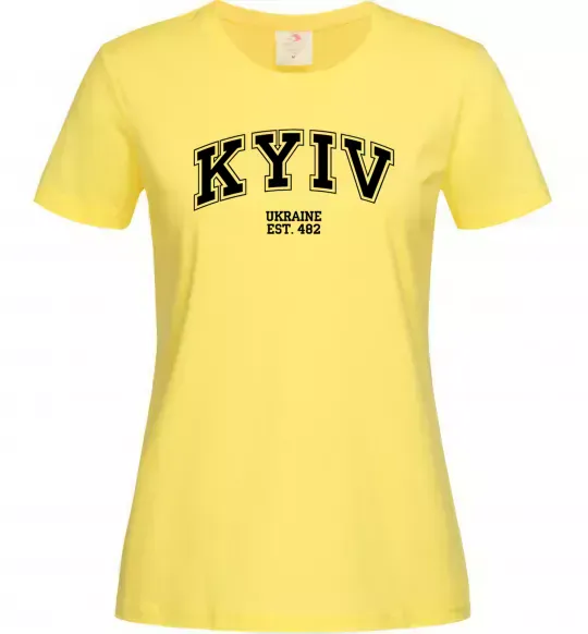 Женская футболка Kyiv est Лимонный фото