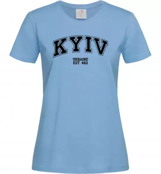 Женская футболка Kyiv est Голубой фото