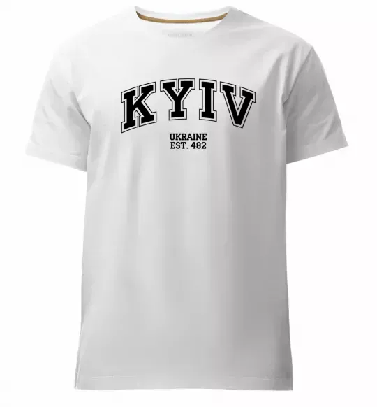 Мужская премиум футболка Kyiv est Белый фото