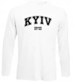 Лонгслів Київ райони міста Білий фото Лонгслів Київ райони міста Білий фото