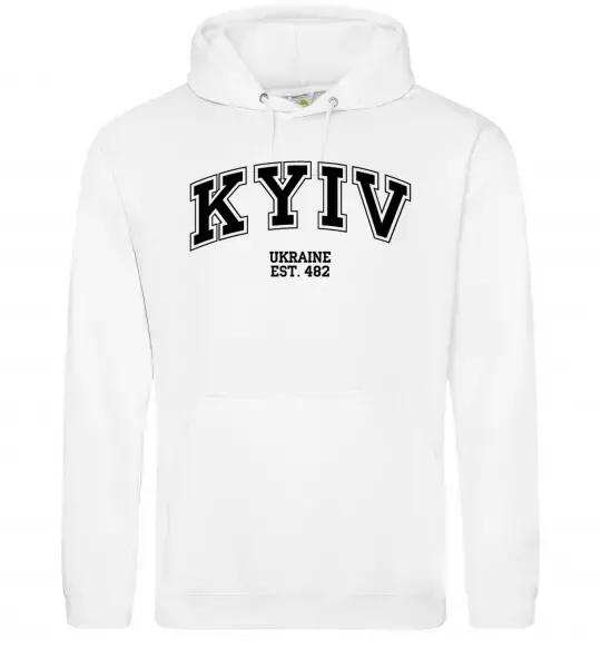 Чоловіча толстовка (худі) Kyiv est Білий фото
