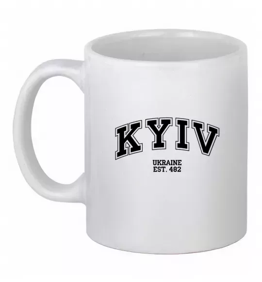 Чашка керамическая Kyiv est Белый фото