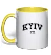 Чашка с цветной ручкой Kyiv est Солнечно желтый Чашка с цветной ручкой Kyiv est Солнечно желтый фото