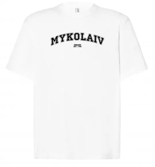Футболка Оверсайз Mykolaiv est Белый фото