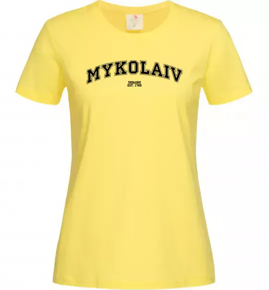 Жіноча футболка Mykolaiv est Лимонний фото