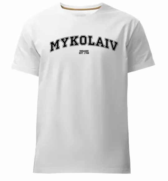 Чоловіча преміум футболка Mykolaiv est Білий фото