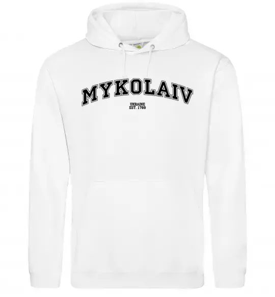 Чоловіча толстовка (худі) Mykolaiv est Білий фото