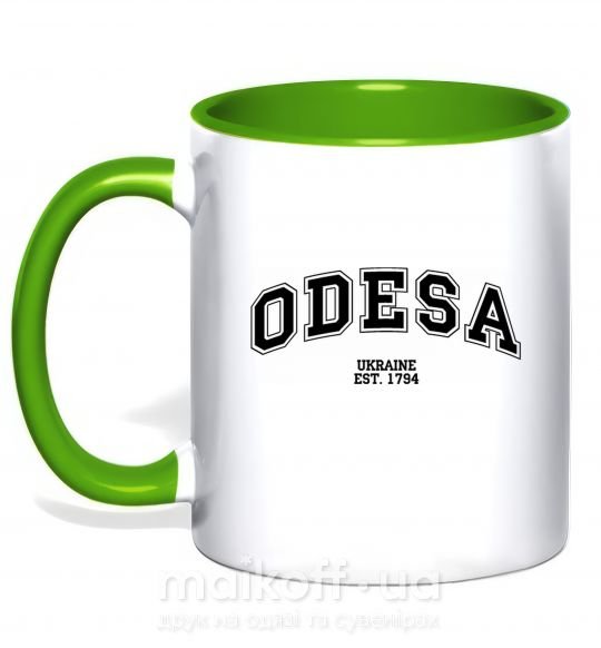 Чашка с цветной ручкой Odesa est Зеленый фото