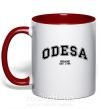 Чашка з кольоровою ручкою Odesa est Червоний фото