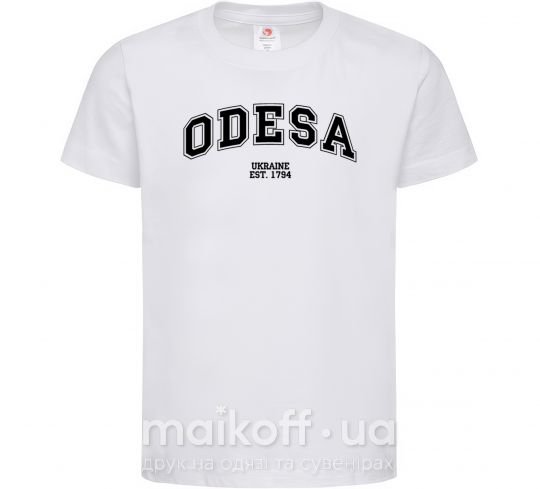 Дитяча футболка Odesa est Білий фото
