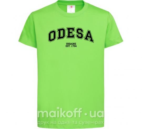 Детская футболка Odesa est Лаймовый фото
