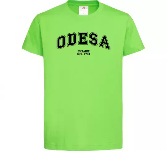 Дитяча футболка Odesa est Лаймовий фото