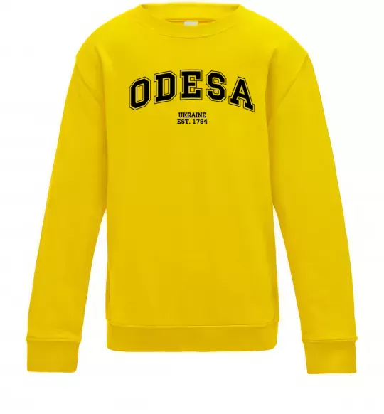 Детский Свитшот Odesa est Солнечно желтый фото