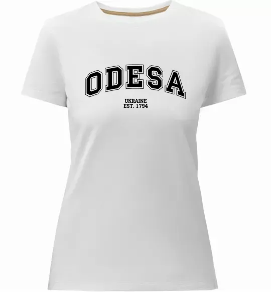 Жіноча преміум футболка Odesa est Білий фото