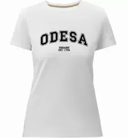 Женская премиум футболка Рідна Одеса Белый фото