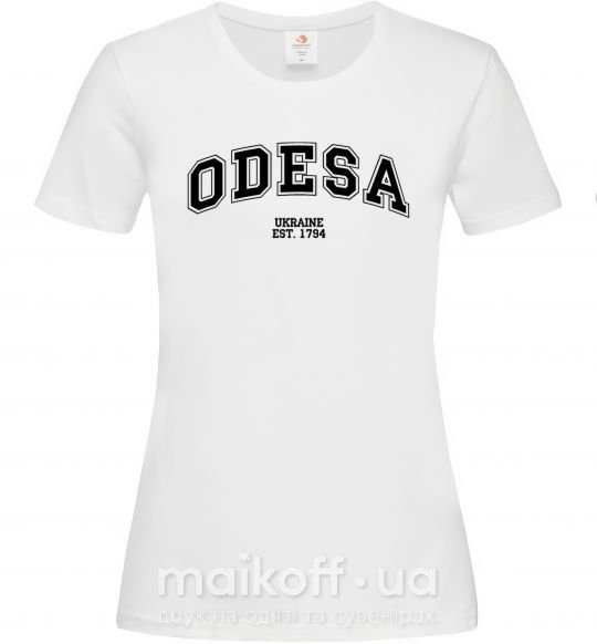 Жіноча футболка Odesa est Білий фото