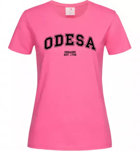 Жіноча футболка Odesa est Яскраво-рожевий фото