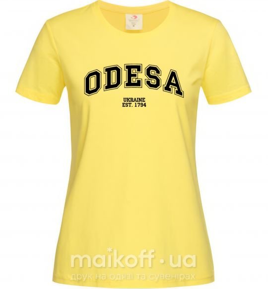 Женская футболка Odesa est Лимонный фото