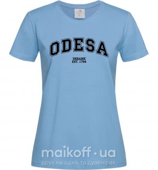 Жіноча футболка Odesa est Блакитний фото