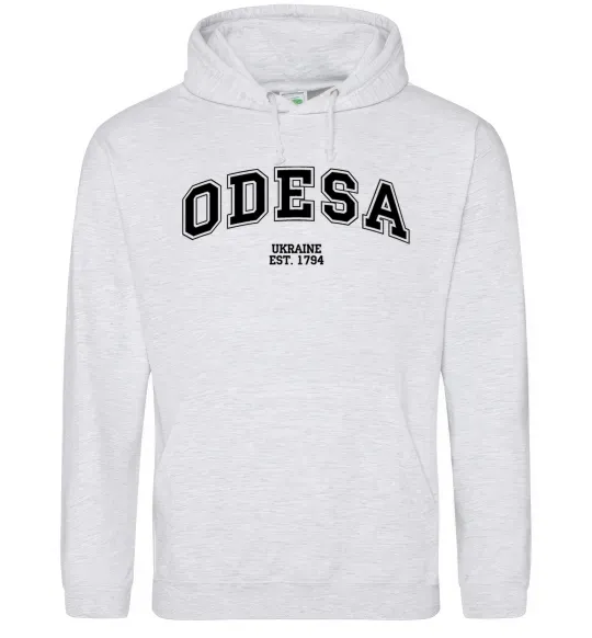 Мужская толстовка (худи) Odesa est Серый меланж фото