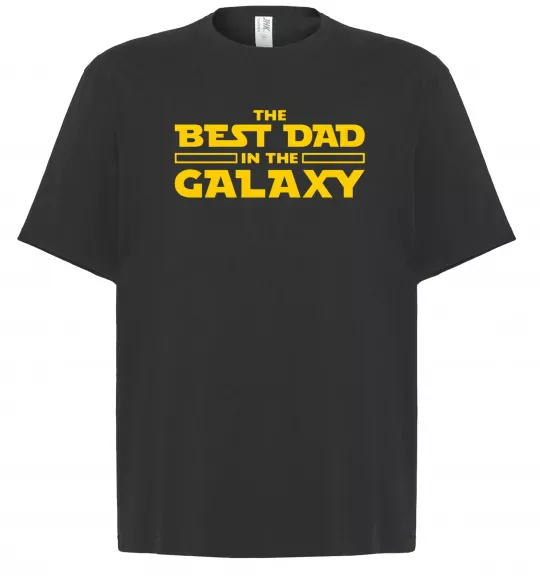 Футболка Оверсайз Best Dad Galaxy Черный фото
